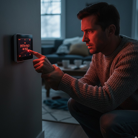 Hombre preucopado porque no funciona termostato de Caldera